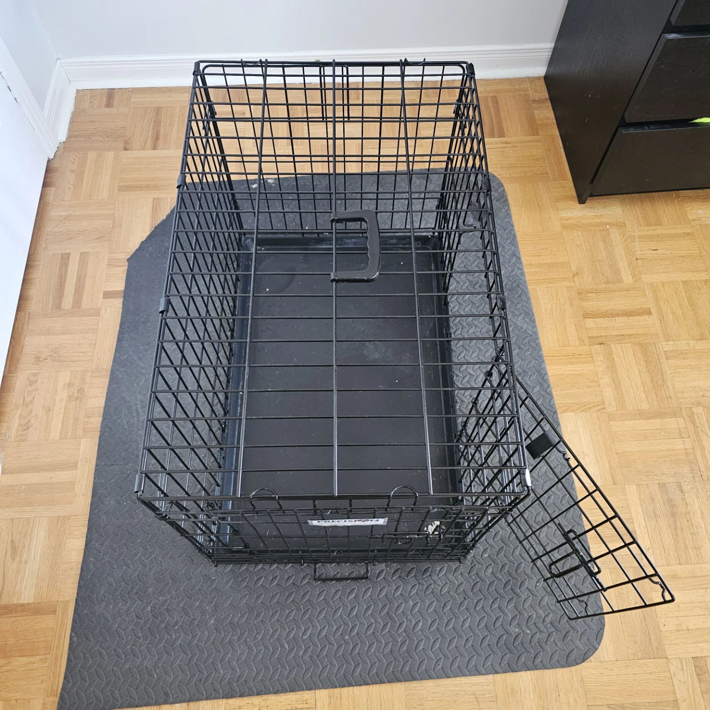Black Metal Dog Crate - photo 2