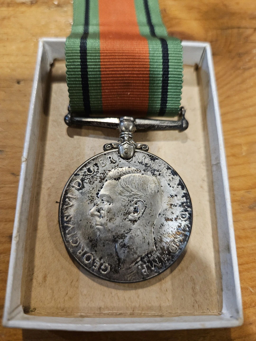 WWII Silver Defence Medal with Ribbon - photo 2
