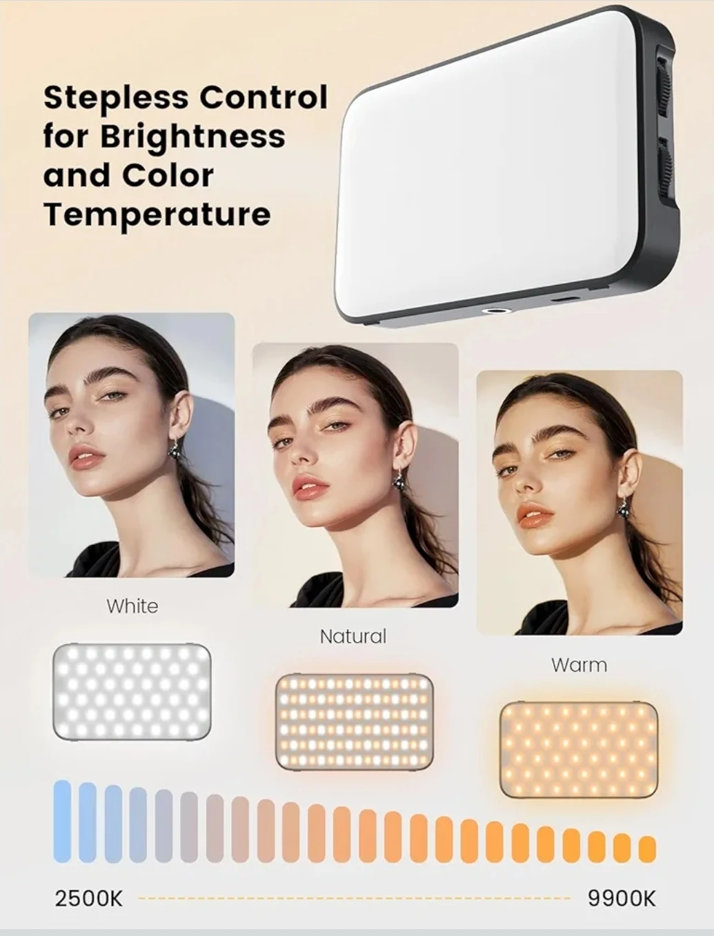 Selfie Light with Soft Diffuser & Built-in Stand - photo 2