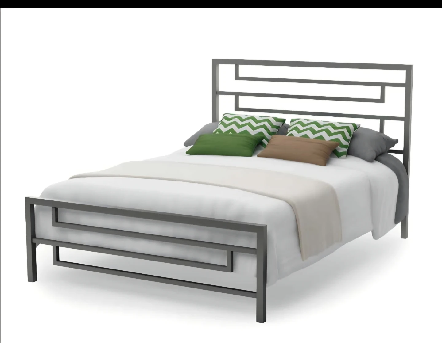 Queen Size 3pc Metal Bed Frame