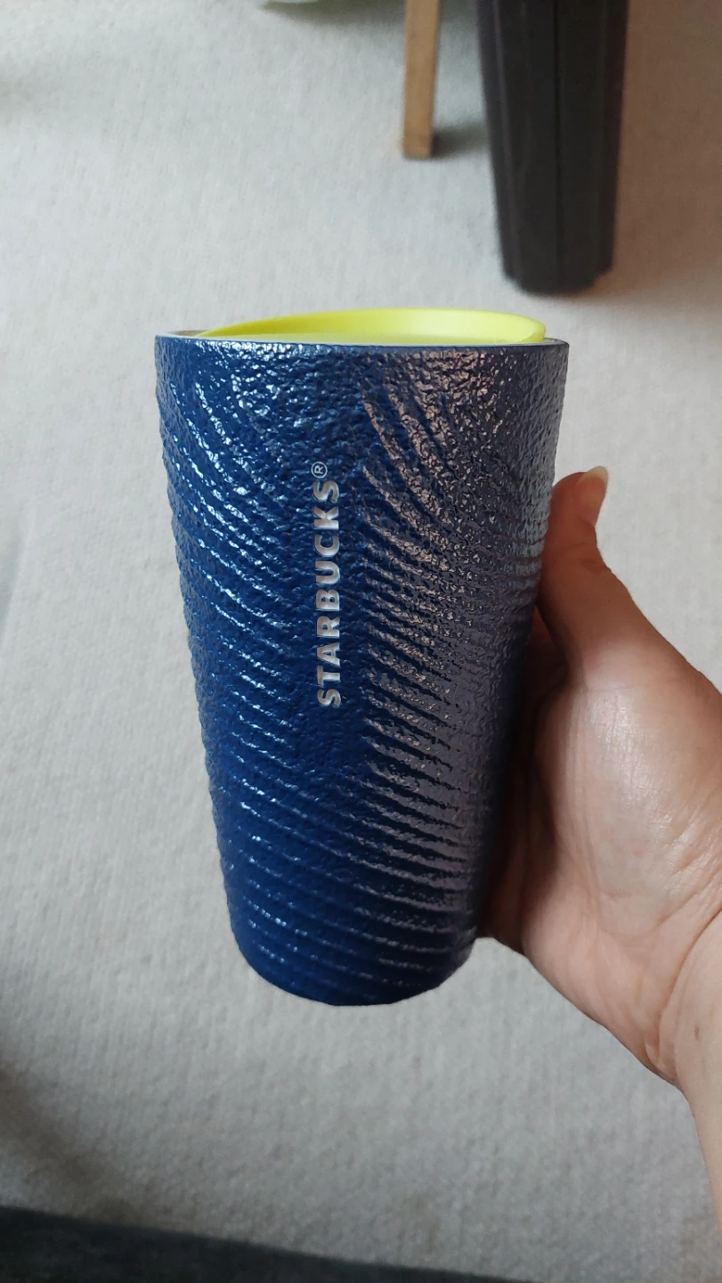 New Starbucks 2024 Blue Ceramic Tumbler 12 oz