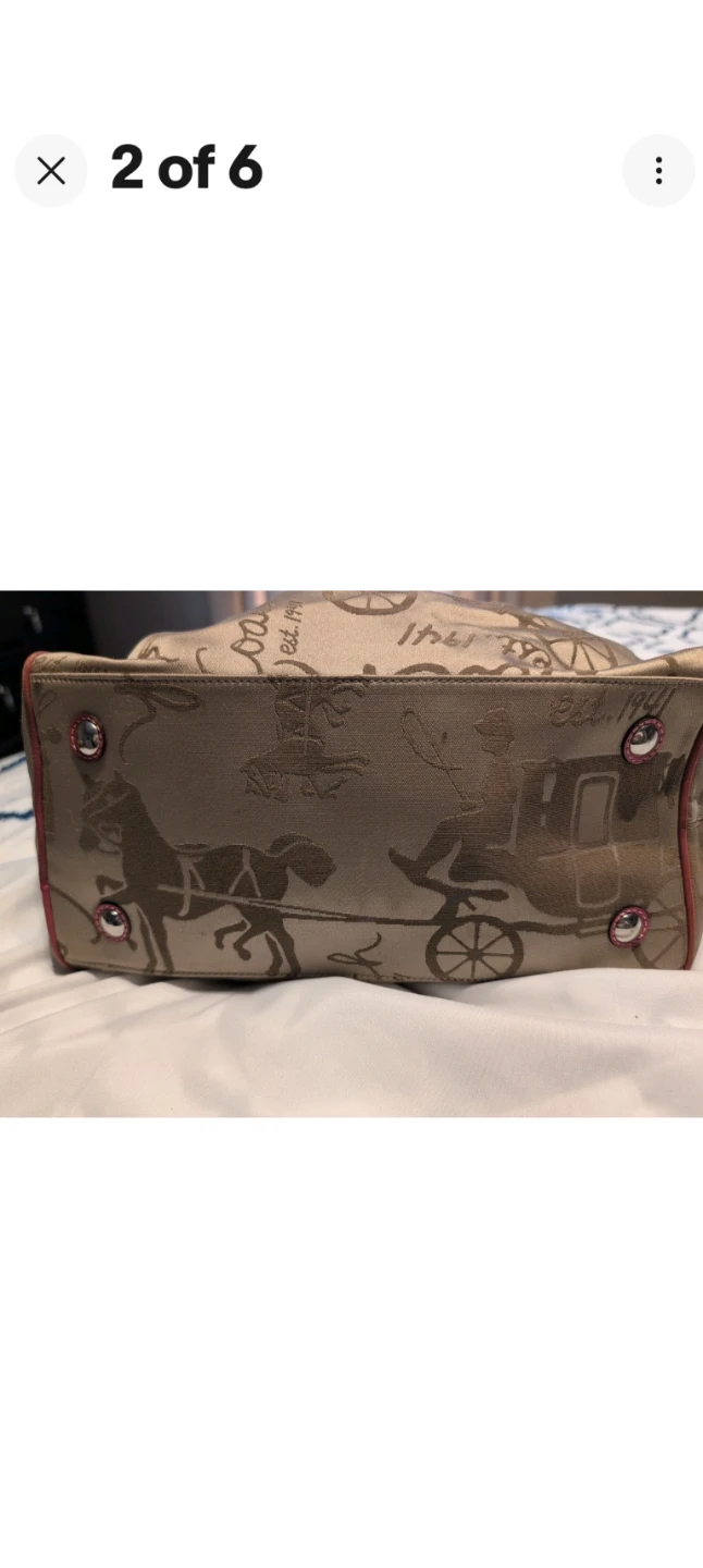 Vintage Coach Monogram Horse and Carriage Satchel Bag - photo 2