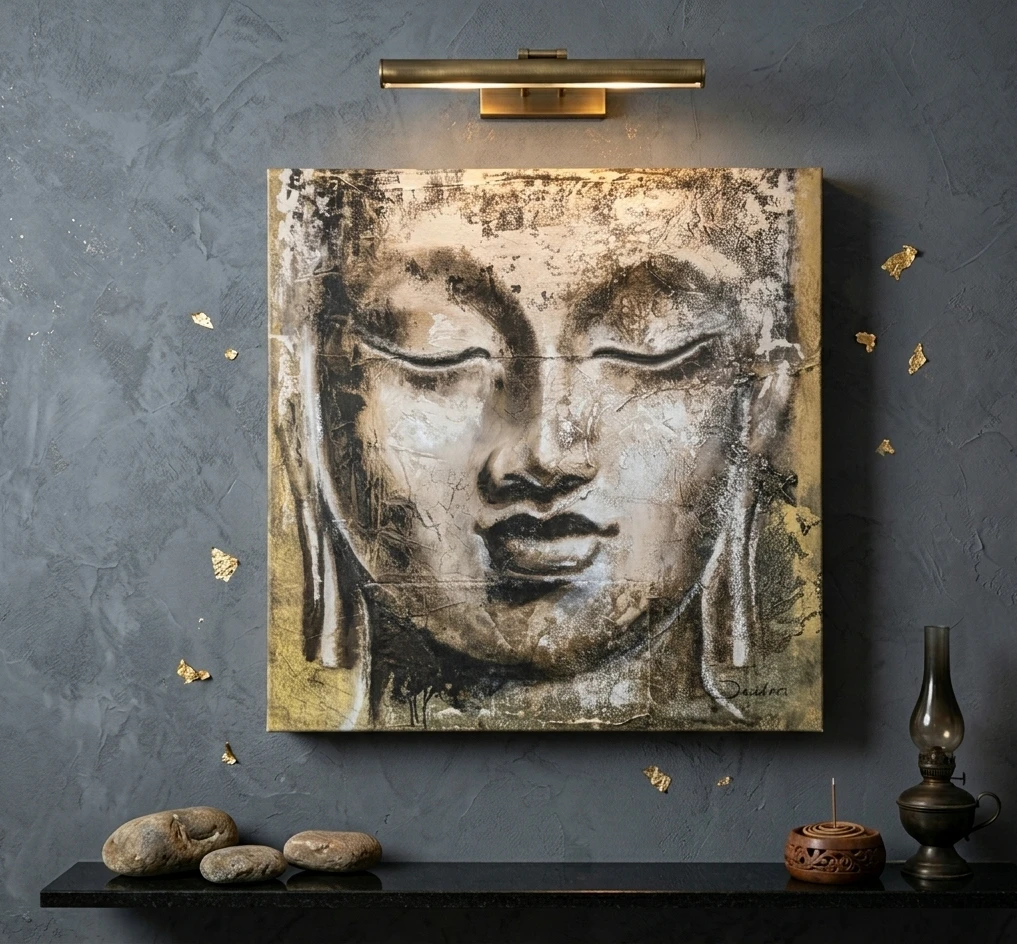 Buddha Face Wall Art Canvas Painting