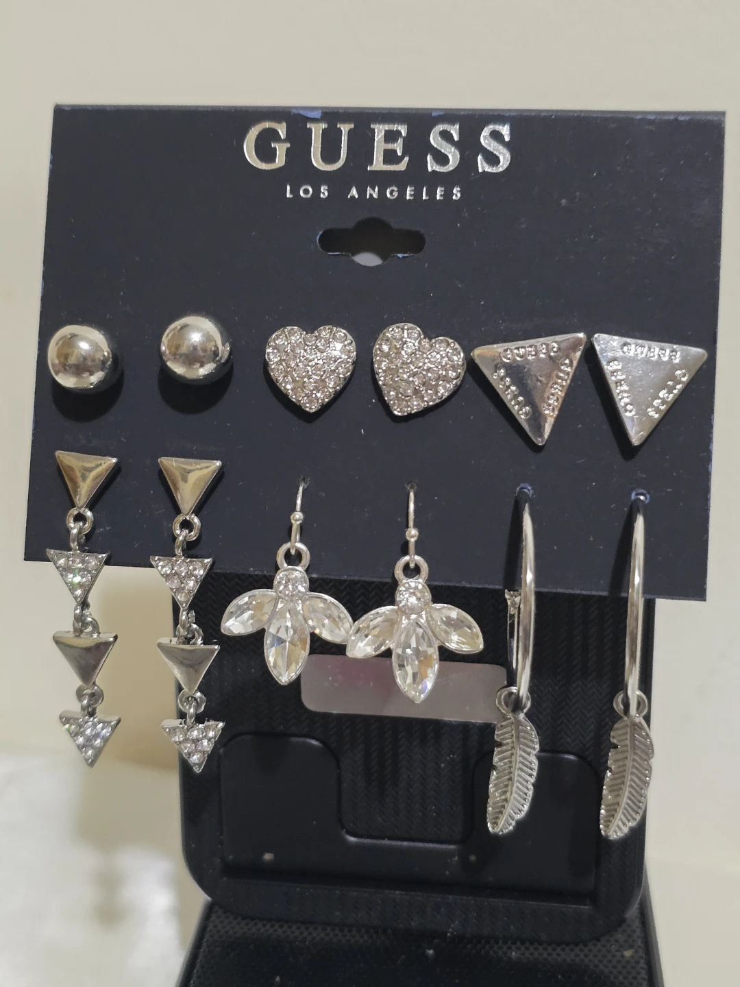 ​GUESS Los Angeles Silver-Tone Earring Set - on6 Pairs