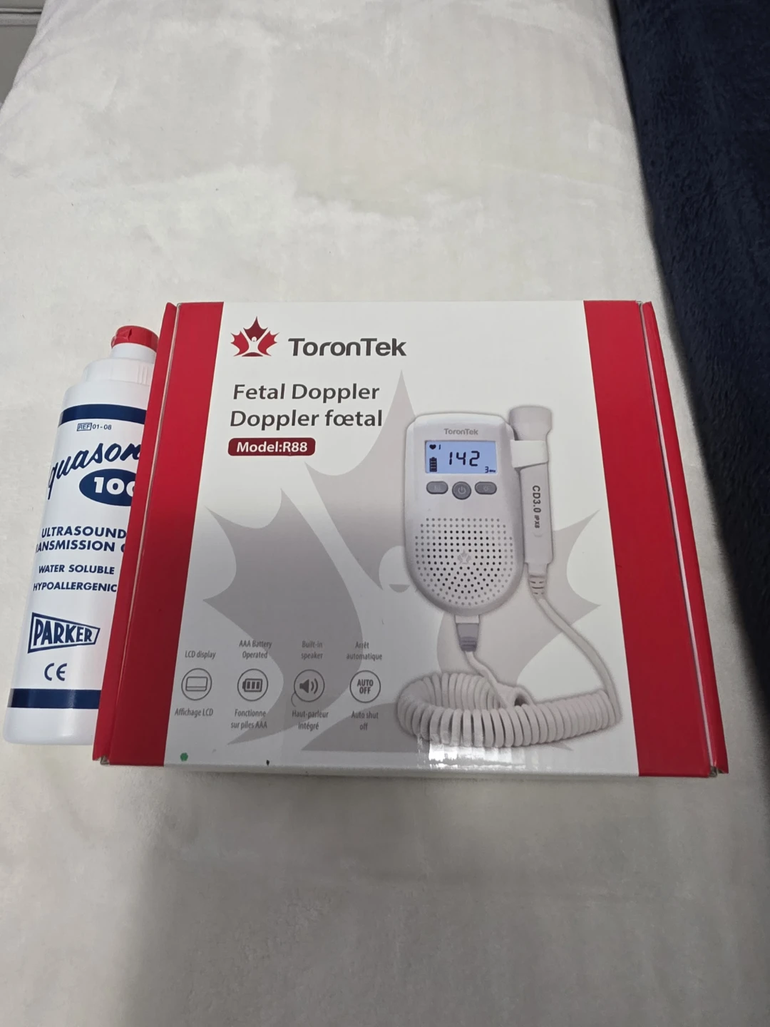 ToronTek Fetal Doppler R88 with Ultrasound Gel