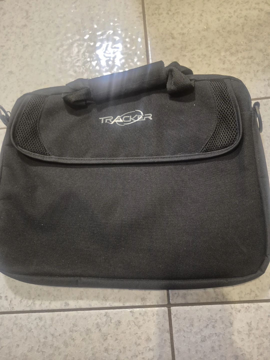 Tracker Black Briefcase/Messenger Bag