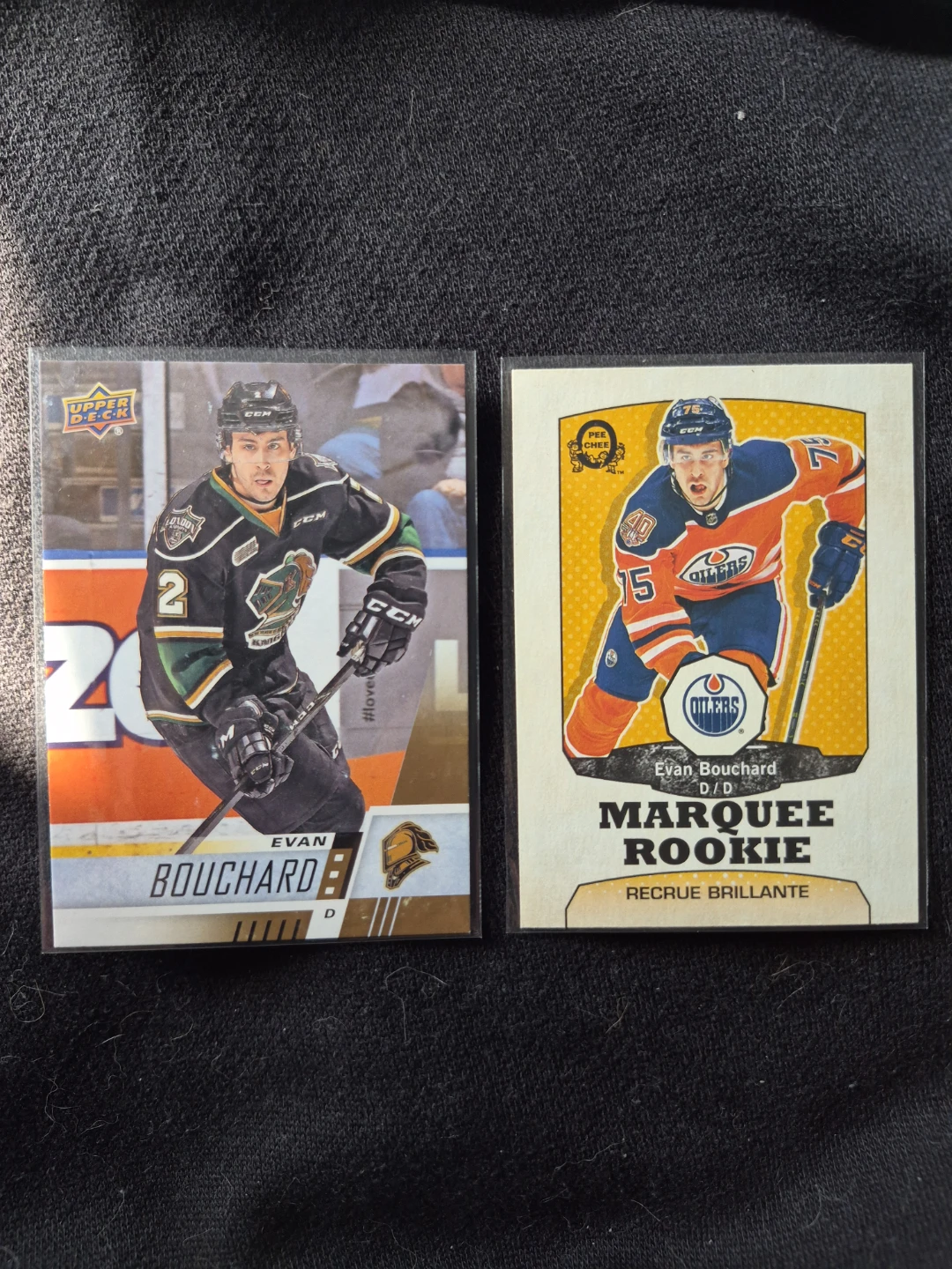 Evan Bouchard Hockey Cards - buy individual or together for $4