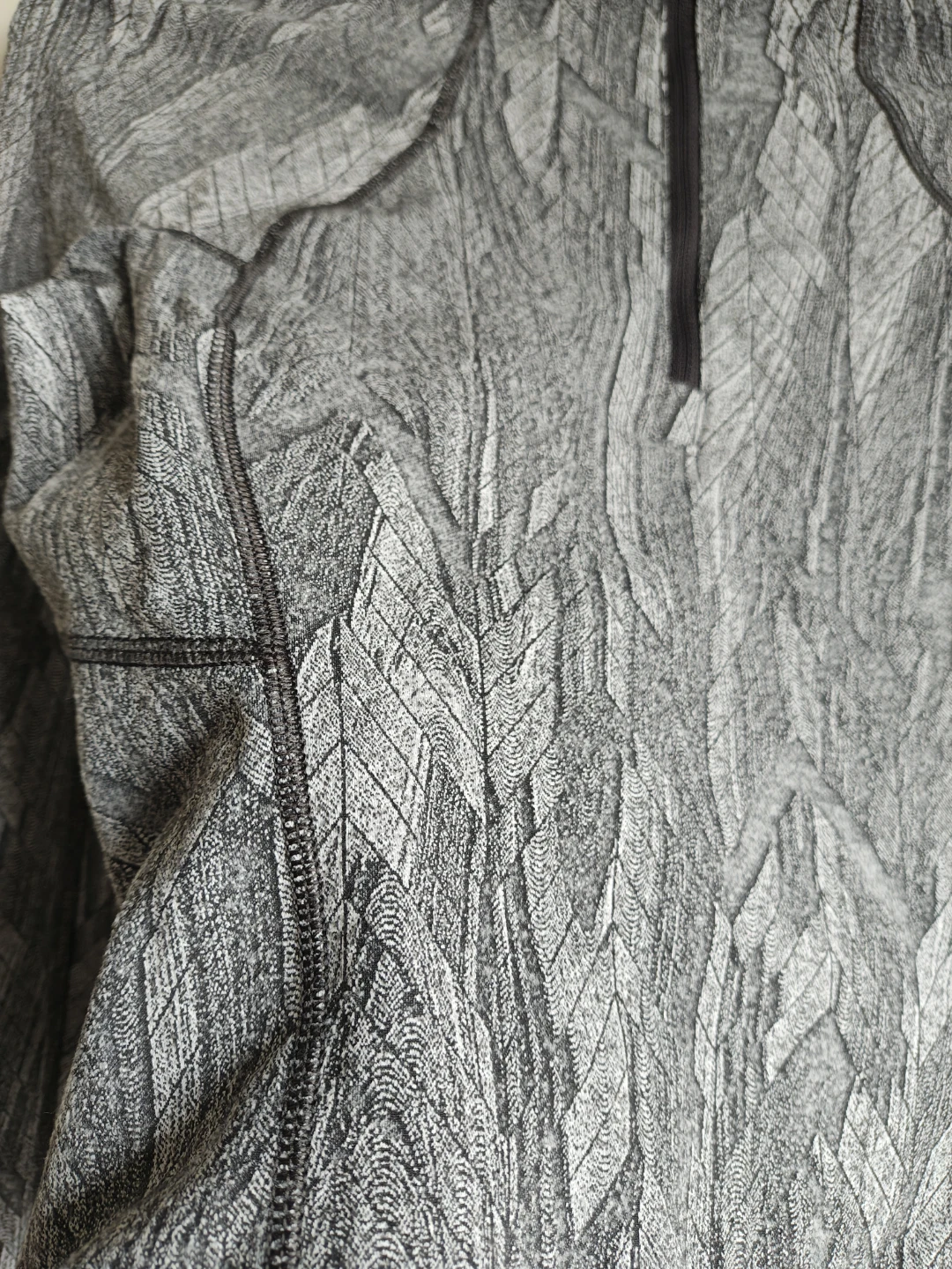 Lululemon Grey Leaf Print Half-Zip Cropped Jacket - photo 2