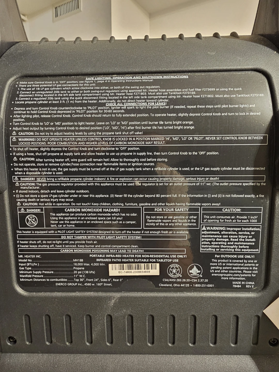 Mr. Heater Portable Big Buddy Propane Heater great for Camping - photo 3