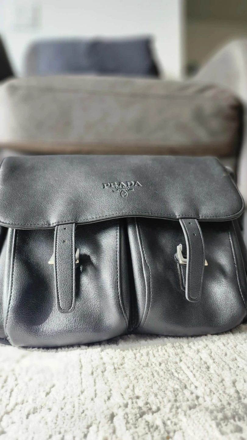 Prada Black Leather Shoulder Bag