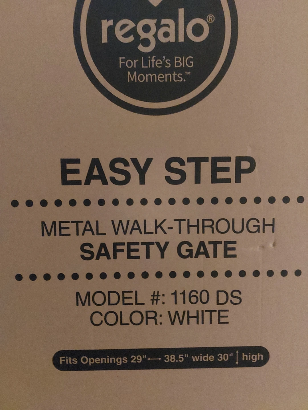 Regalo Easy Step Metal Walk-Through Safety Gate - White - photo 3