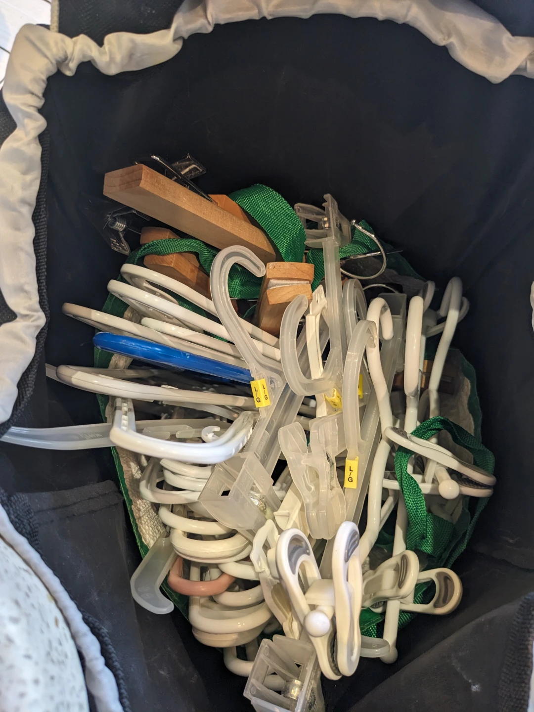 Assorted Clothes Hangers and Clips