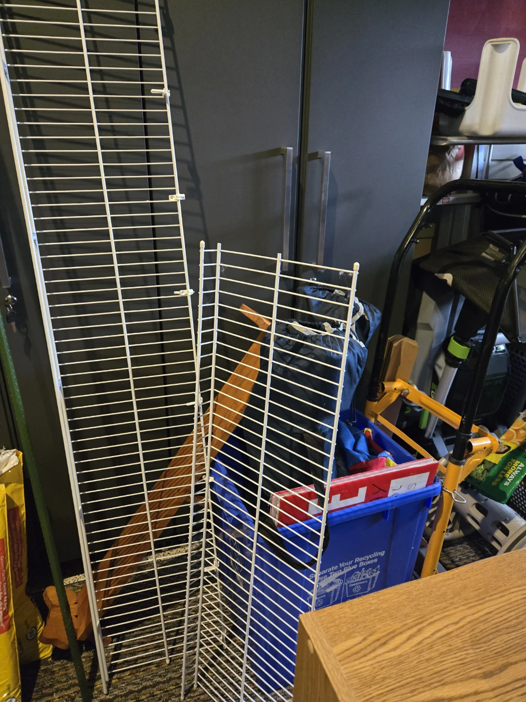 White Wire Shelving Unit - 2 Sections