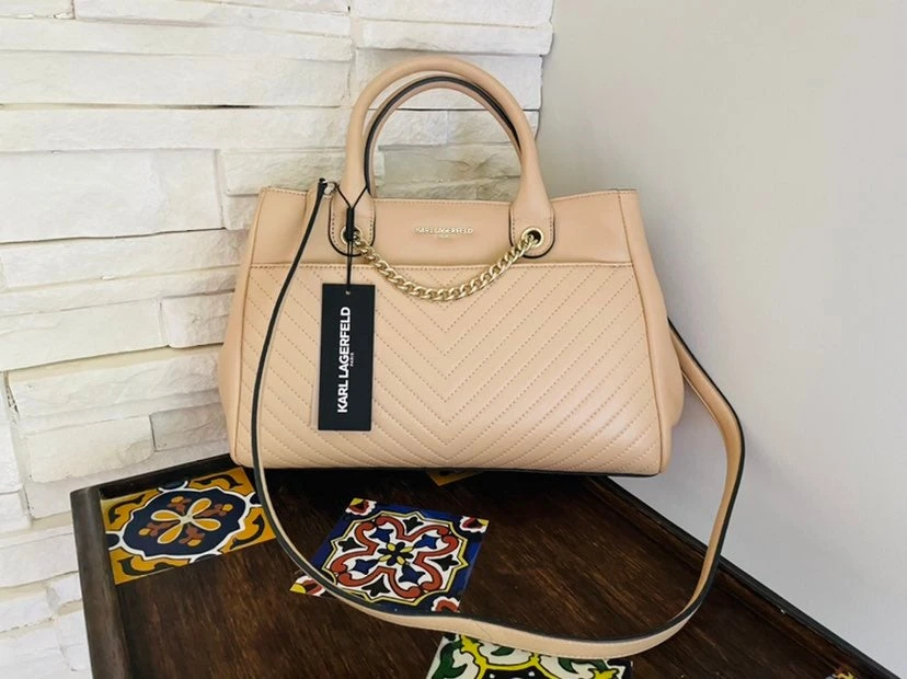 Karl Lagerfeld Pink Quilted Handbag