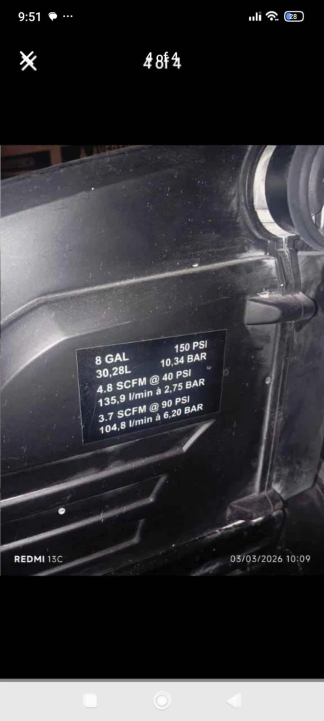 Husky 8 Gallon Air Compressor - photo 4