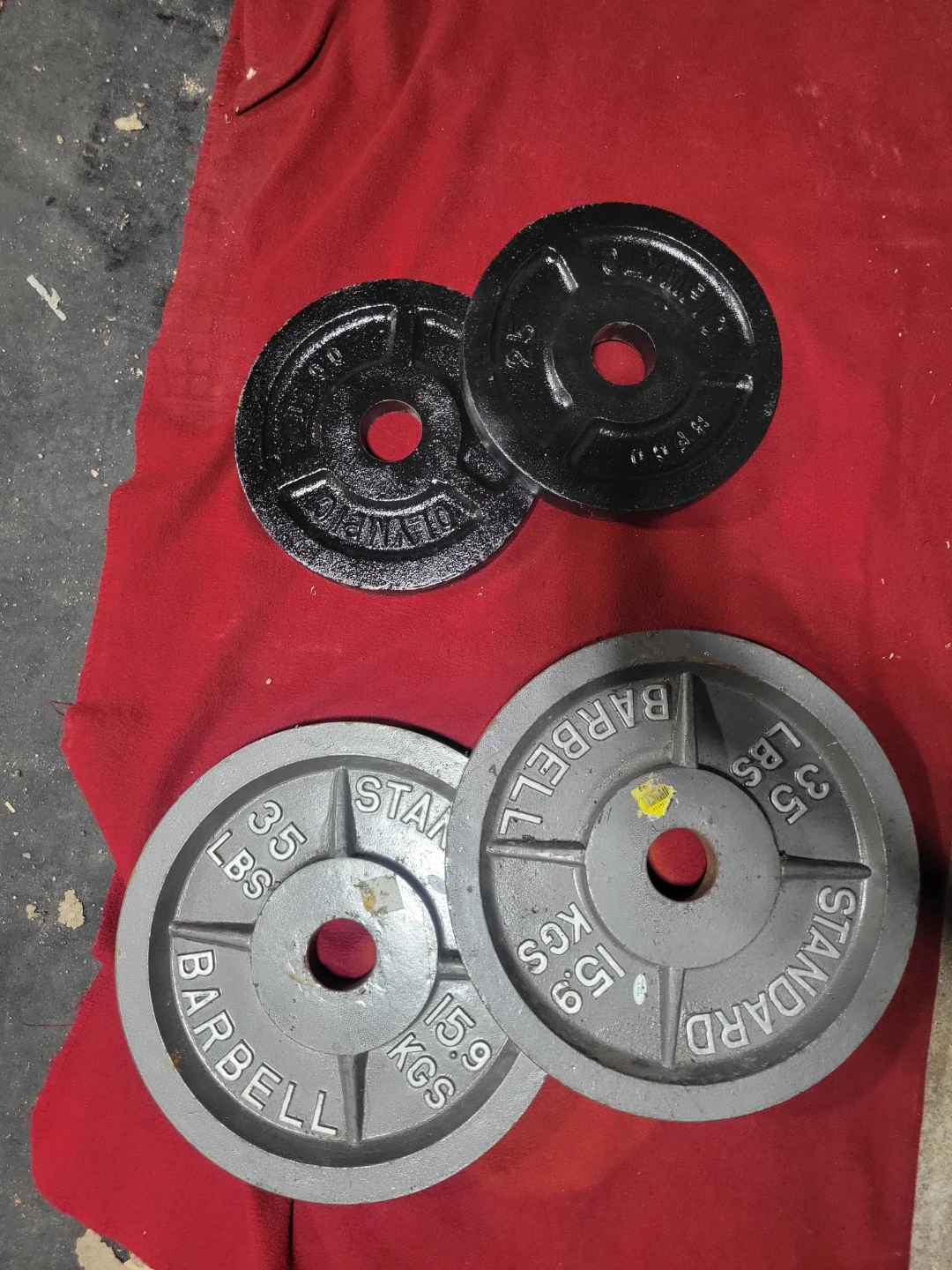 120LBs  2" HOLE OLYMPIC PLATES. - photo 2