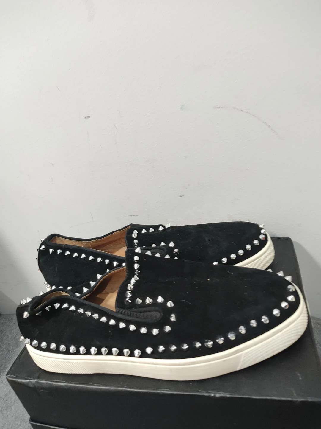 Louboutin  Paris Men Shoes with Sliver spikes. - photo 3