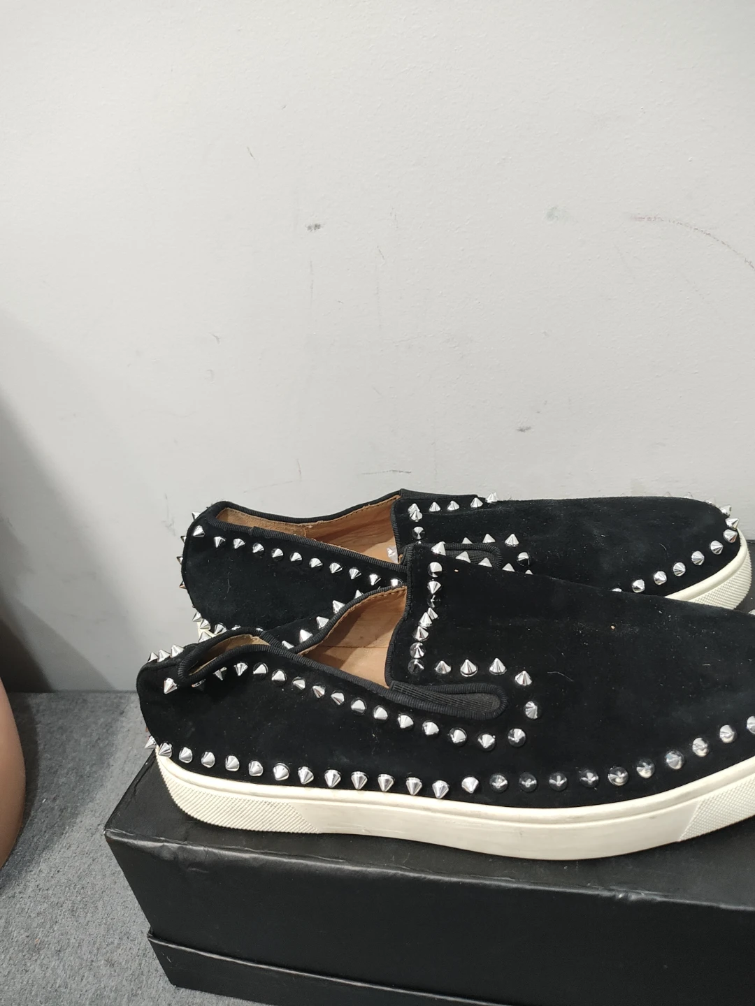 Louboutin  Paris Men Shoes with Sliver spikes. - photo 4