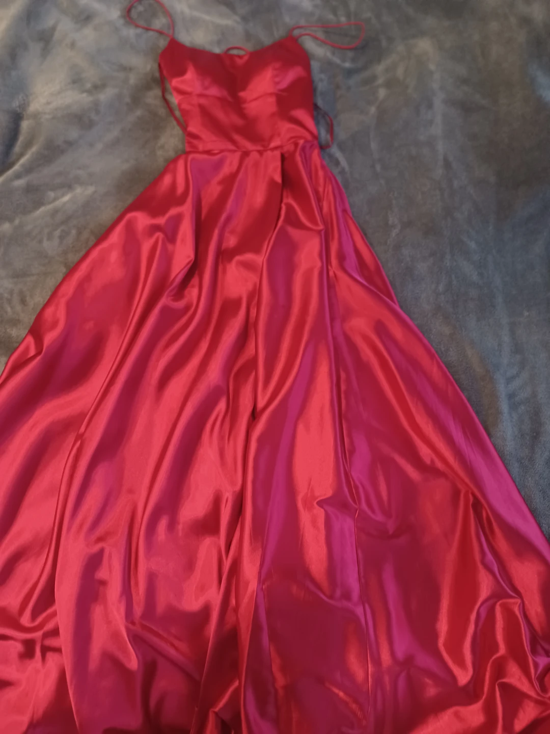 Rianna Couture Red Satin Ballgown Size 4