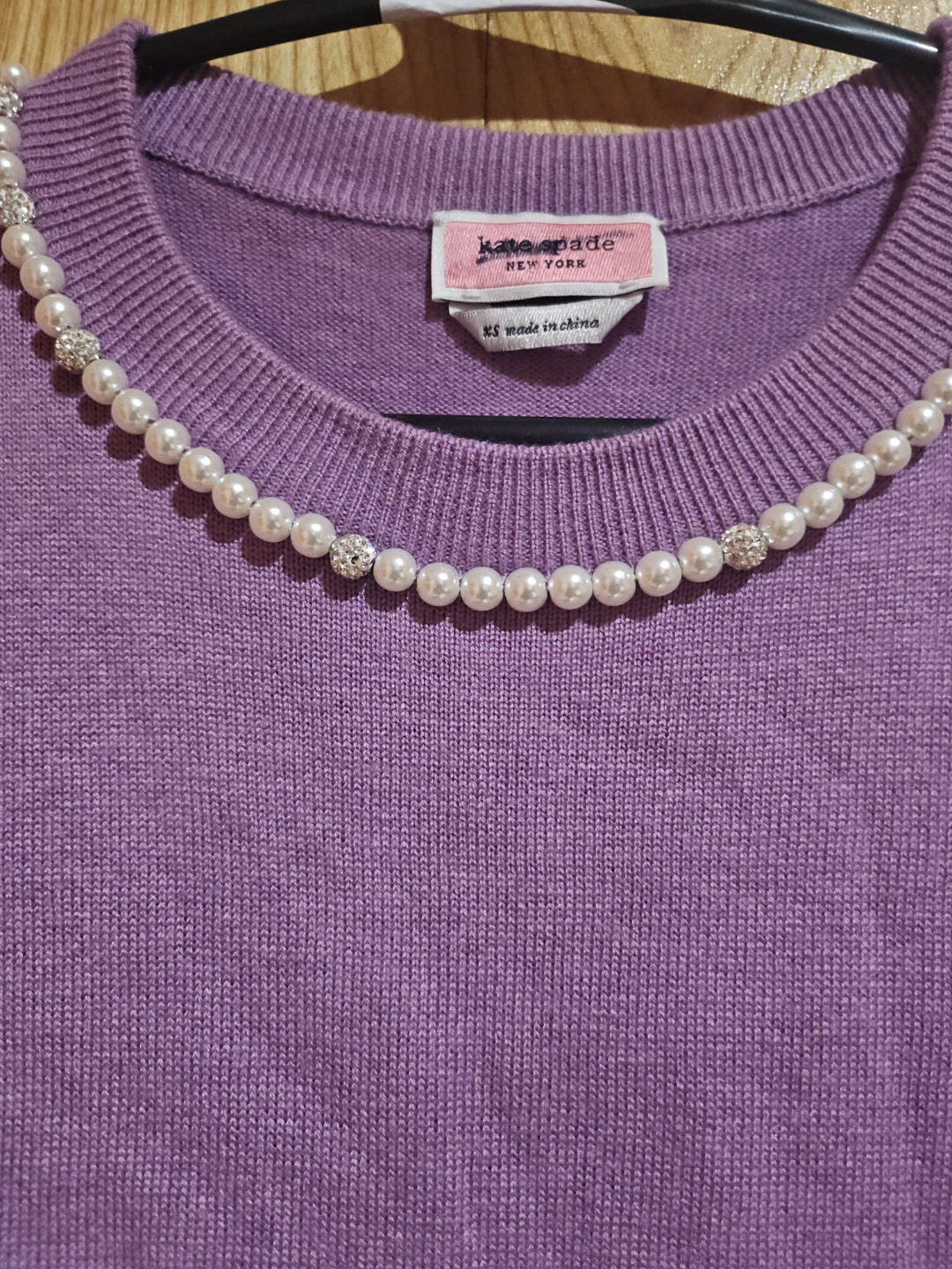 Kate Spade Purple Beaded Sweater - XS - photo 2