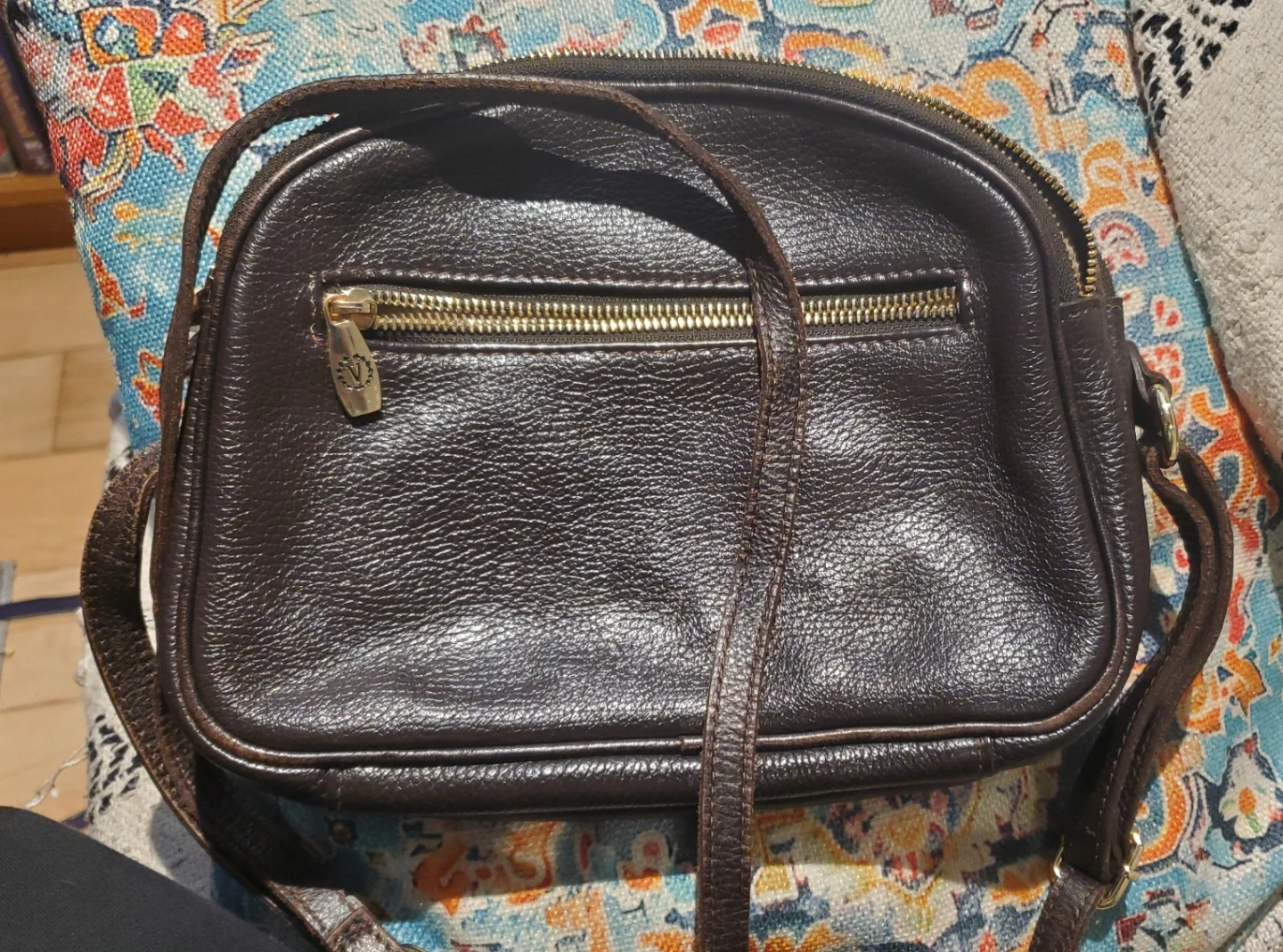 Valentina Black Leather Cosmetic Bag - photo 4