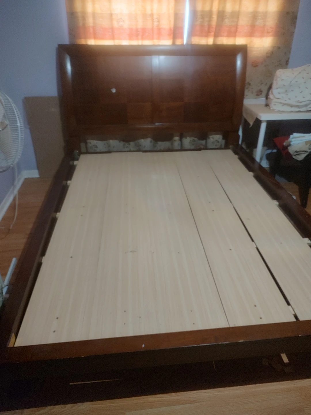 Wooden Queen Bed Frame with Headboard - photo 2
