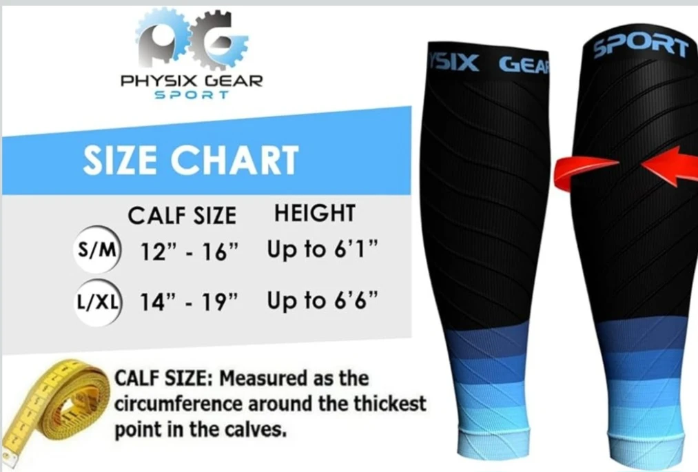 BNIB Physix Gear Sport Graduated Compression Calf Sleeves - photo 4