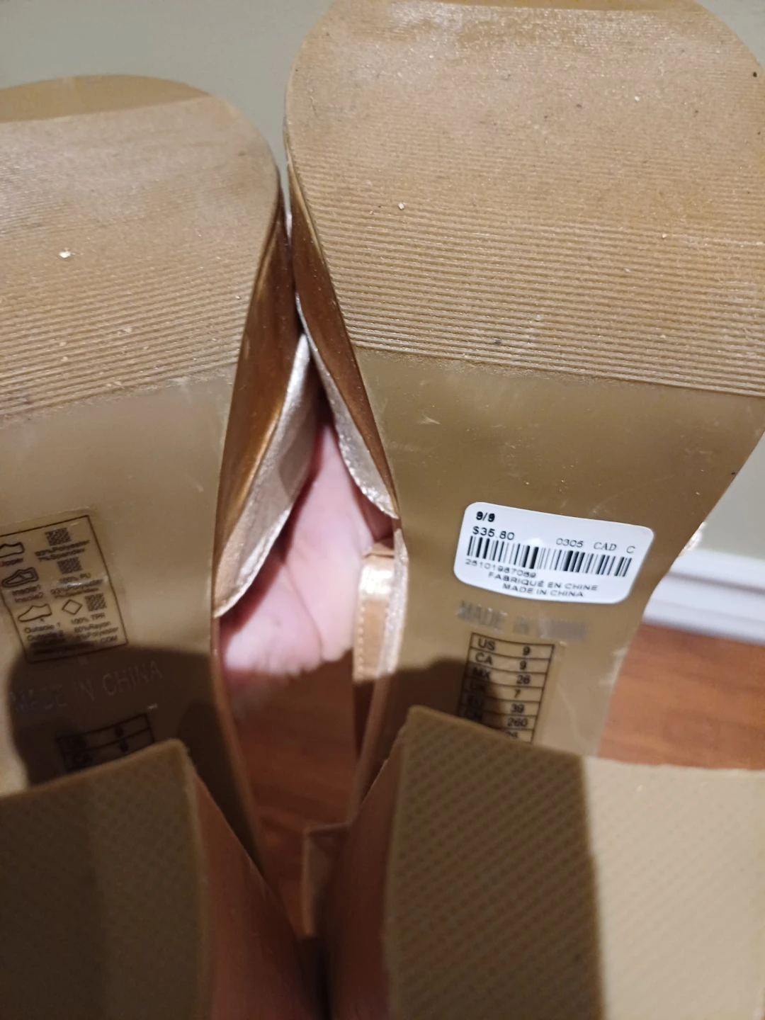 NEW Women's Rose Gold Bow Platform Heels Size 9 - photo 4