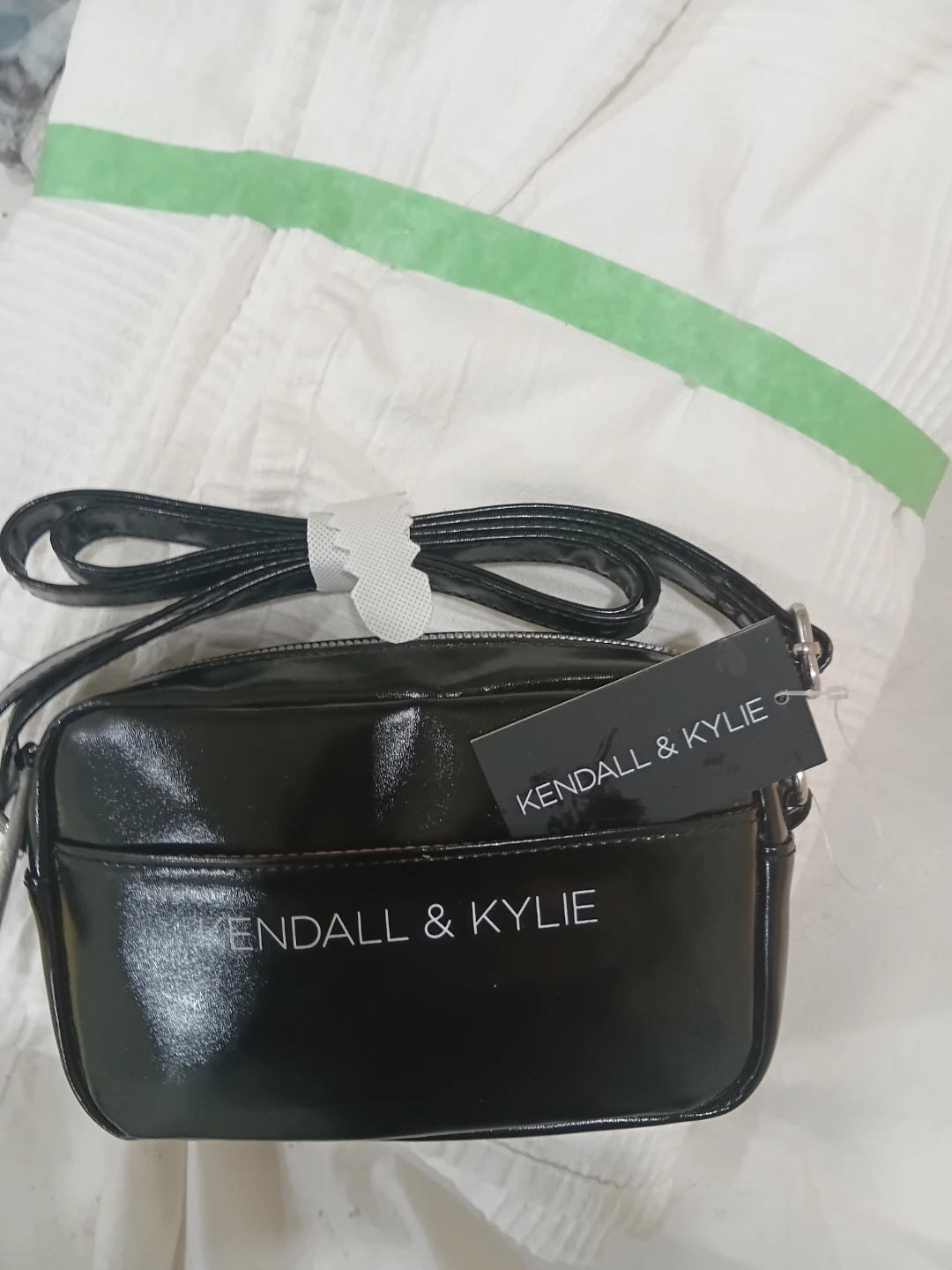 Kendall & Kylie Black Patent Crossbody Bag