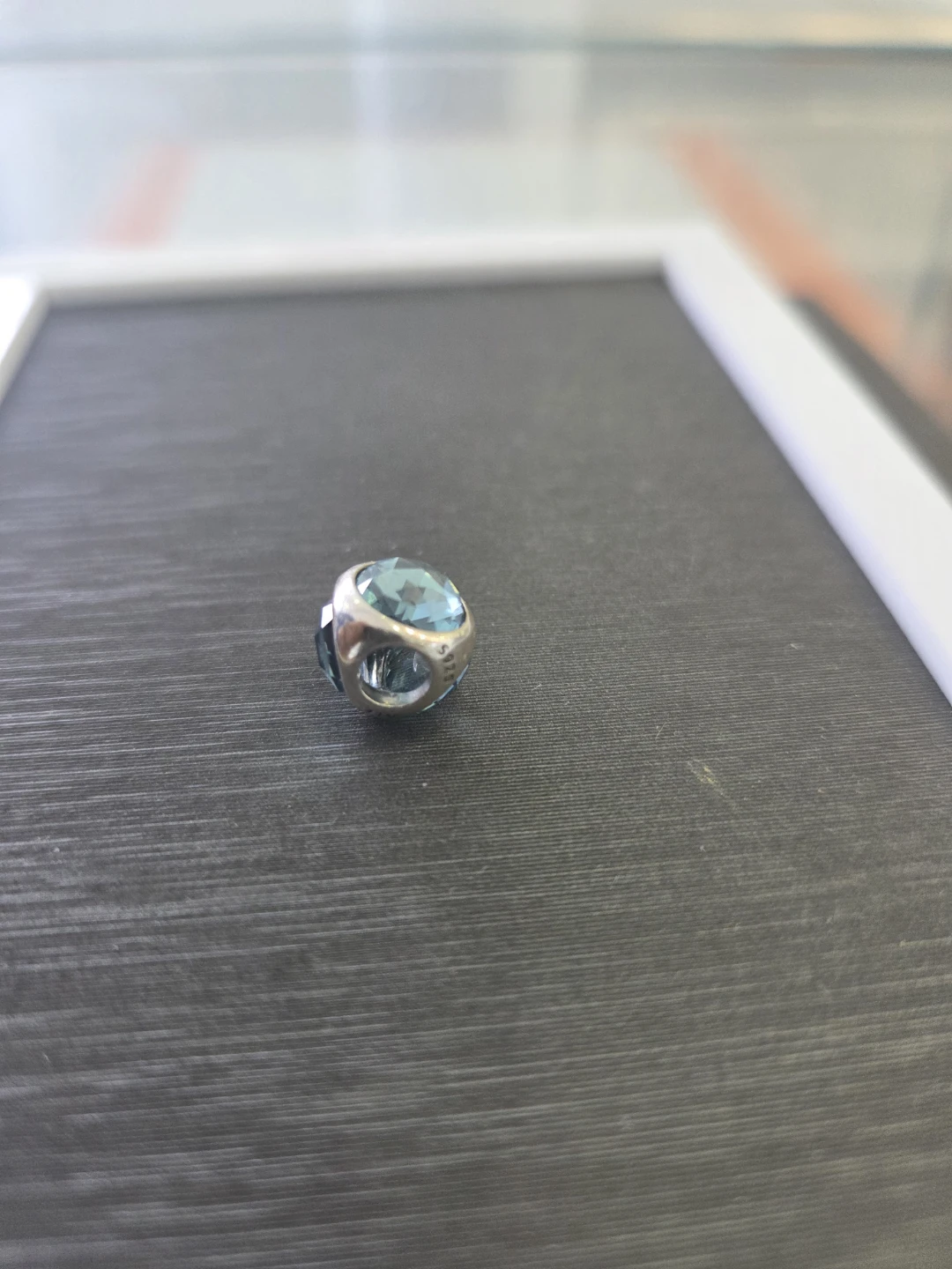 Sterling Silver Blue Gemstone Charm Bead - photo 2