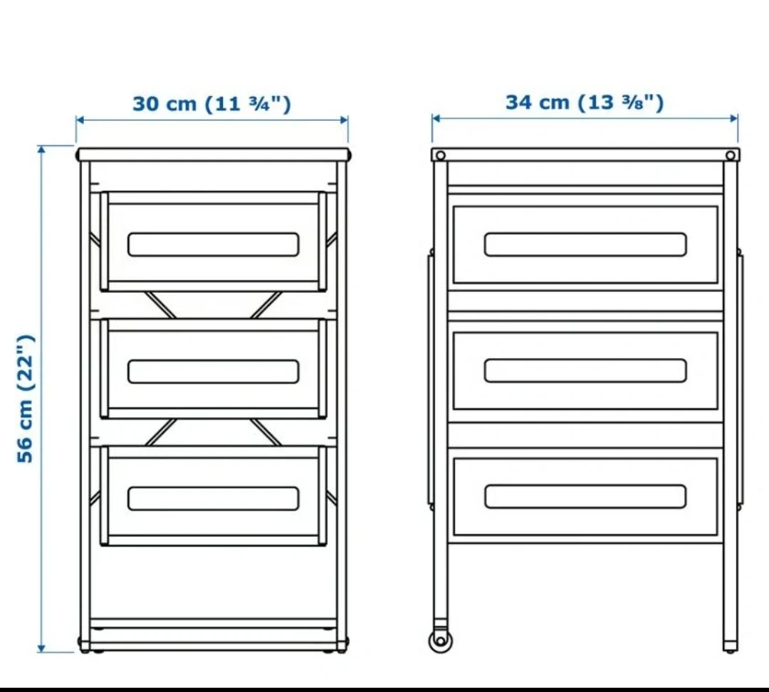 NEED GONE ASAP❗️White Mesh 3 Drawer Storage Cart - photo 2