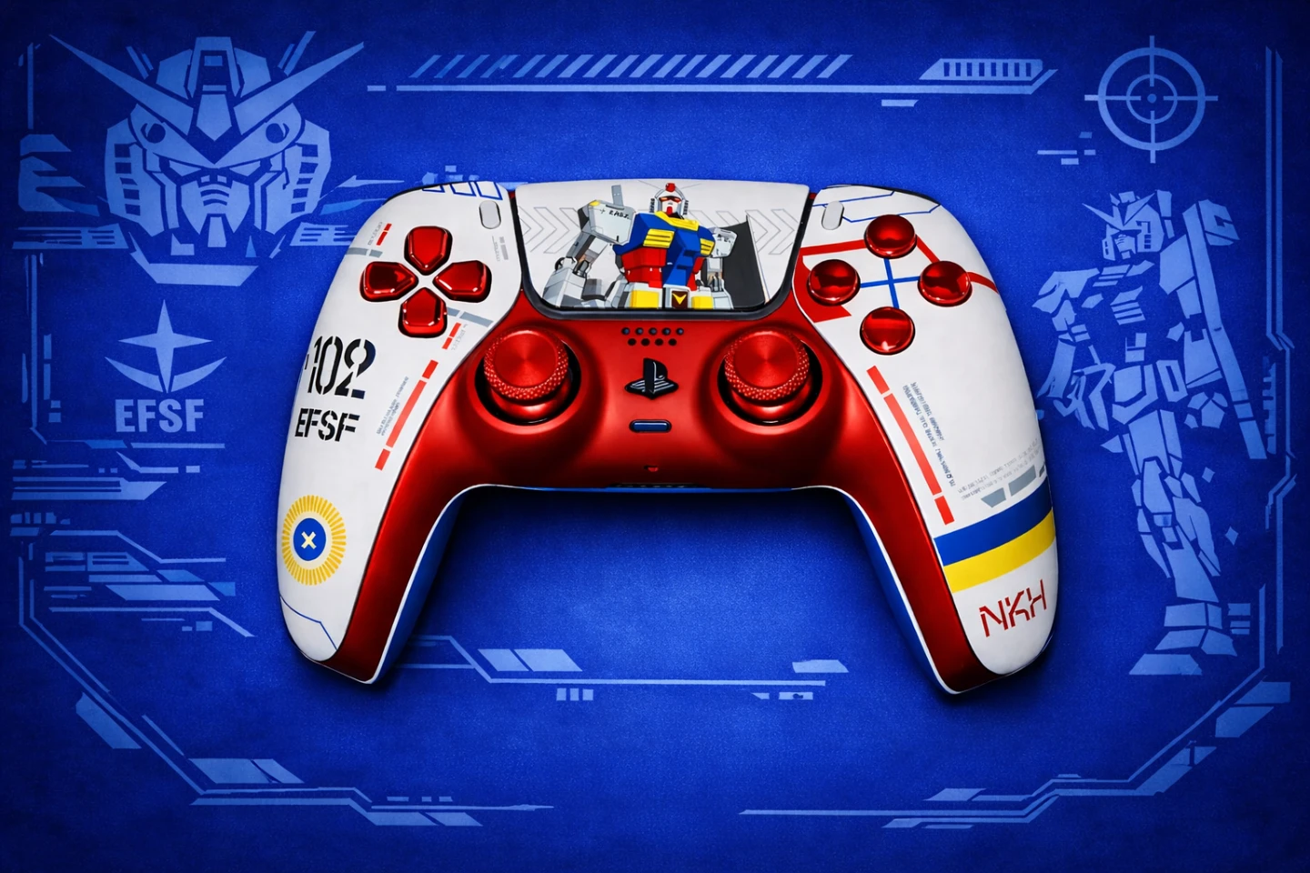 Custom Gundam PS5 DualSense Controller (TMR Upgraded)