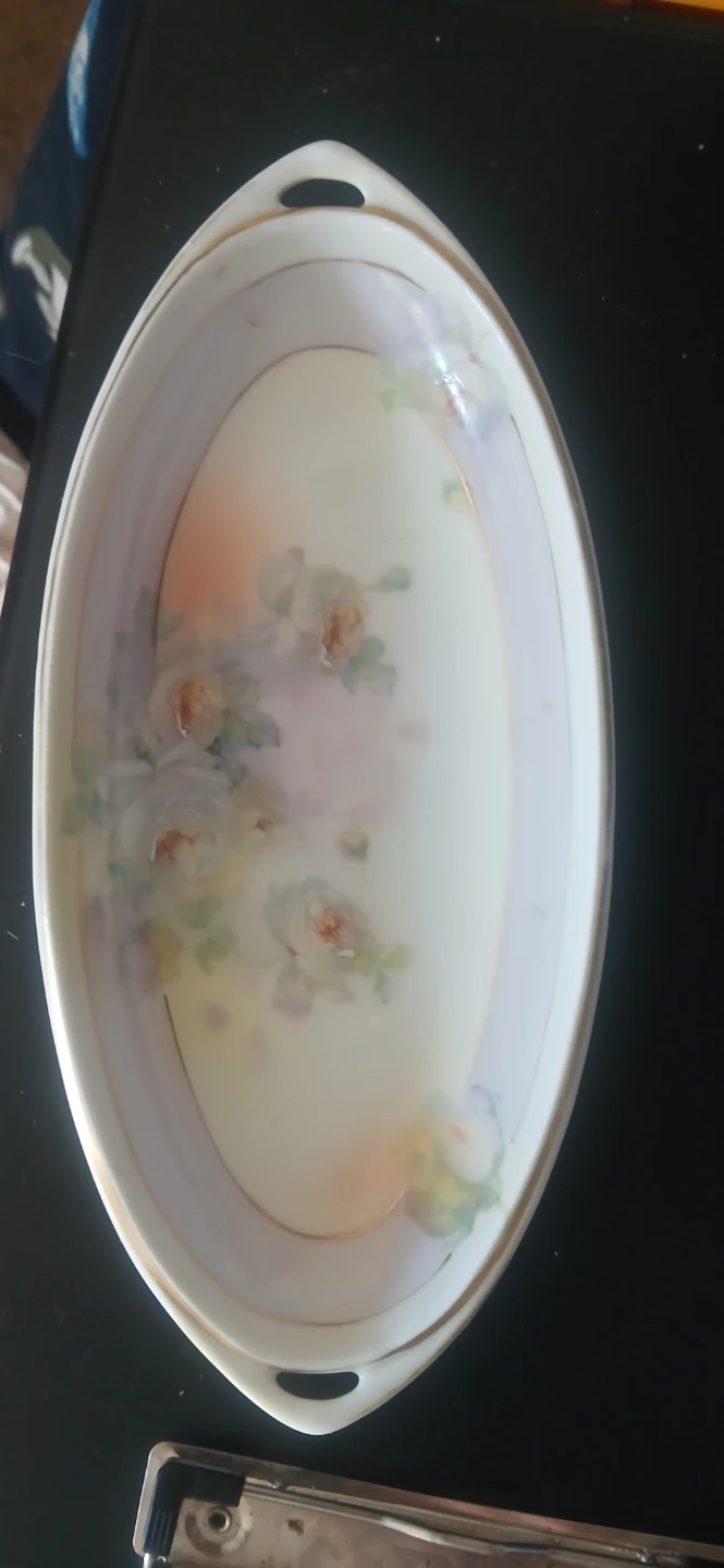 Royal Rudolstadt Hand Painted Floral Oval Dish 🌱 - photo 2