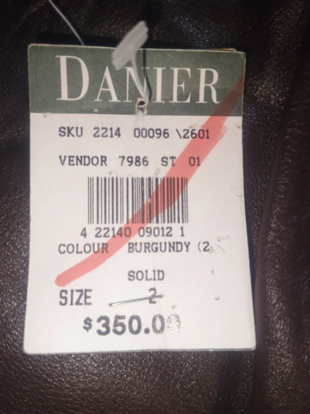 (Worth $350) Danier Burgundy Genuine Leather Pants