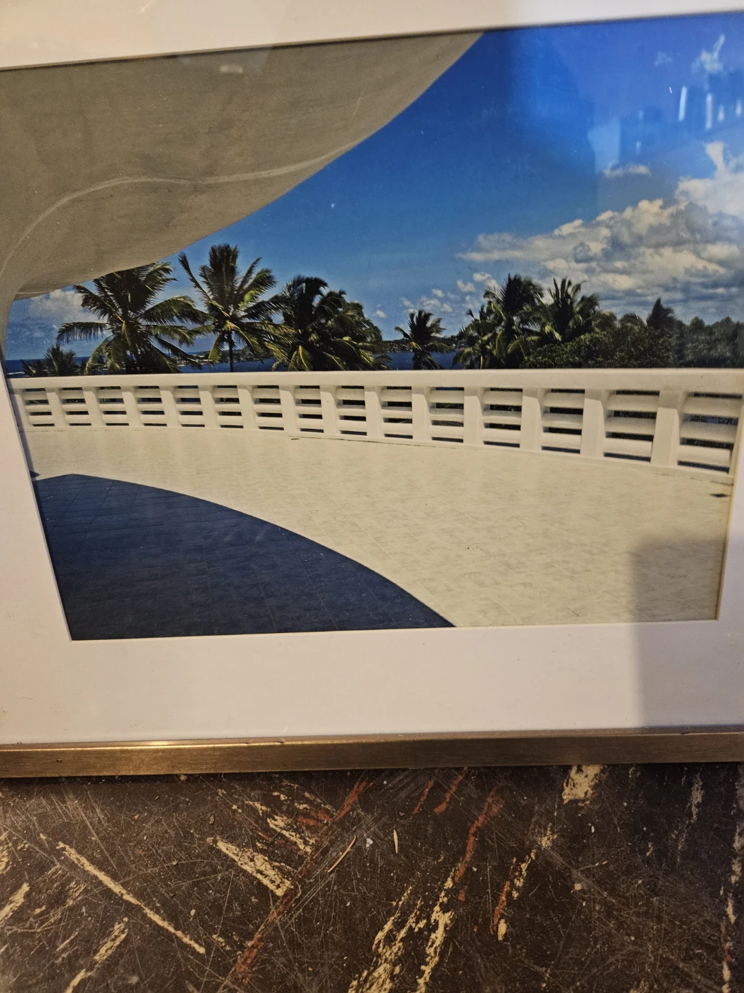 Framed Tropical Beach Scene Photo - photo 3