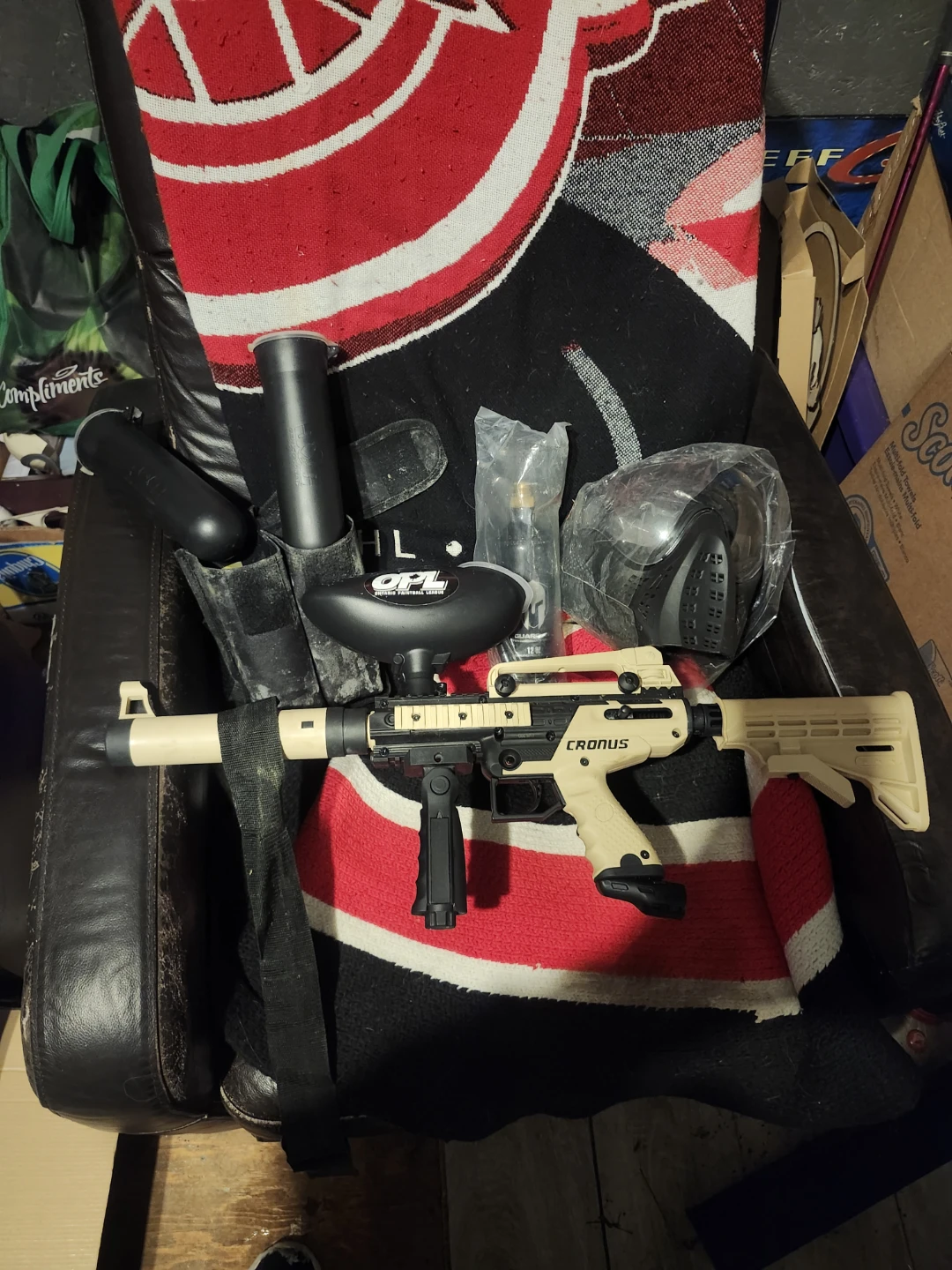 Cronus Paintball Marker with Mask and Accessories