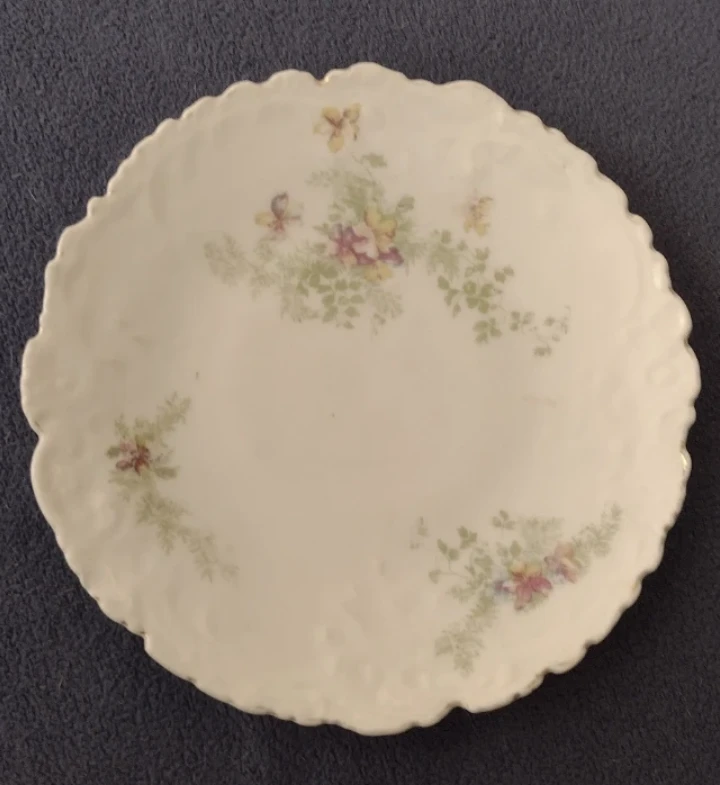 Antique Bohemia Porcelain Plates with Floral Design - photo 2