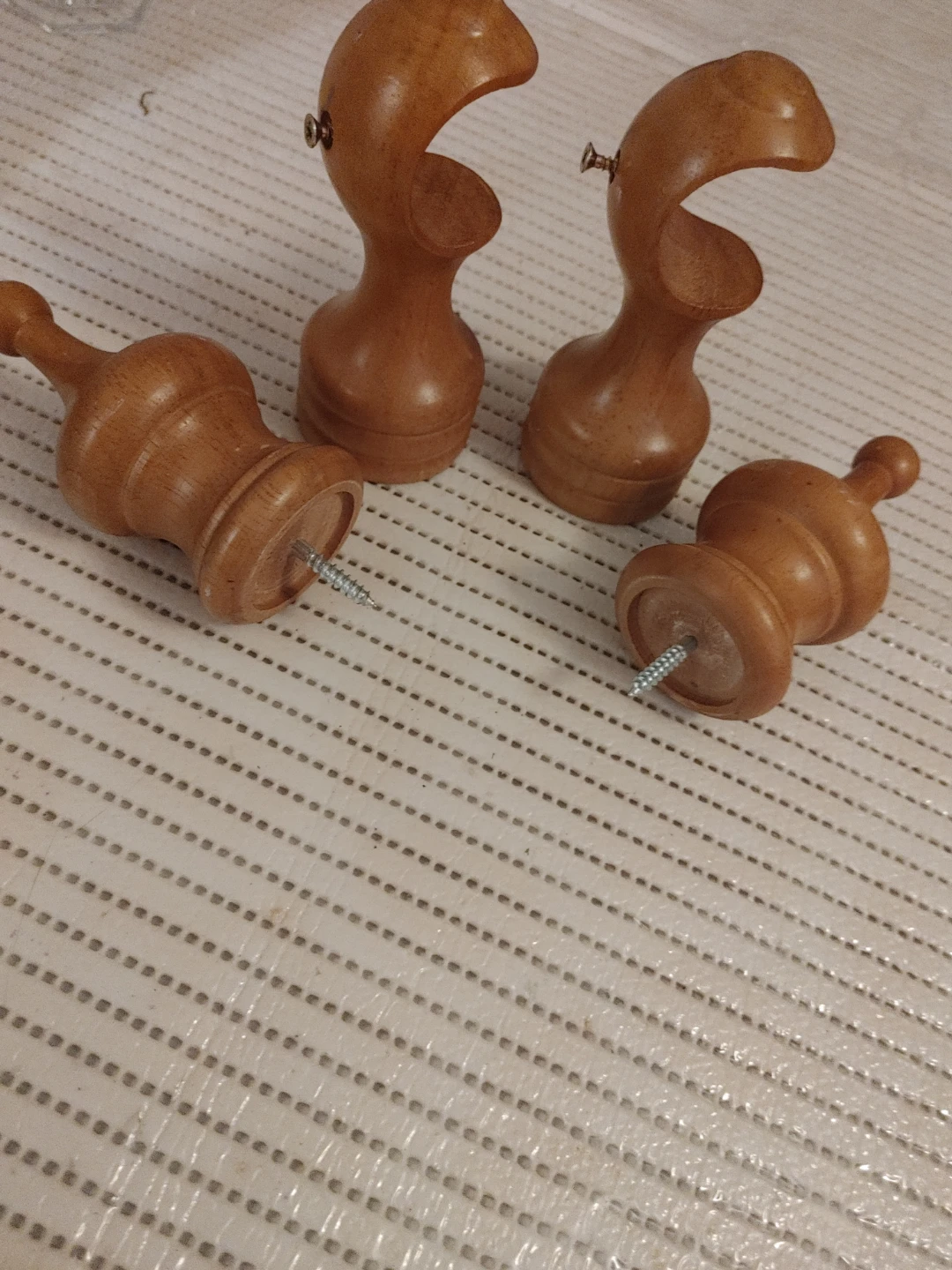 Wooden Curtain Rod Brackets Set