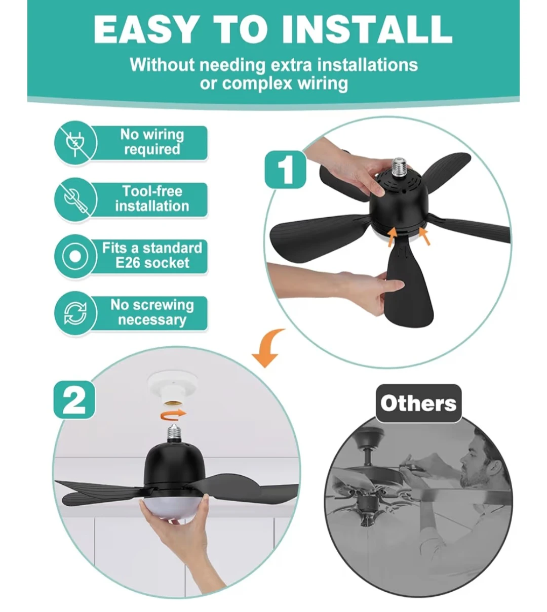 Ceiling Fan With Light And Remote - photo 2