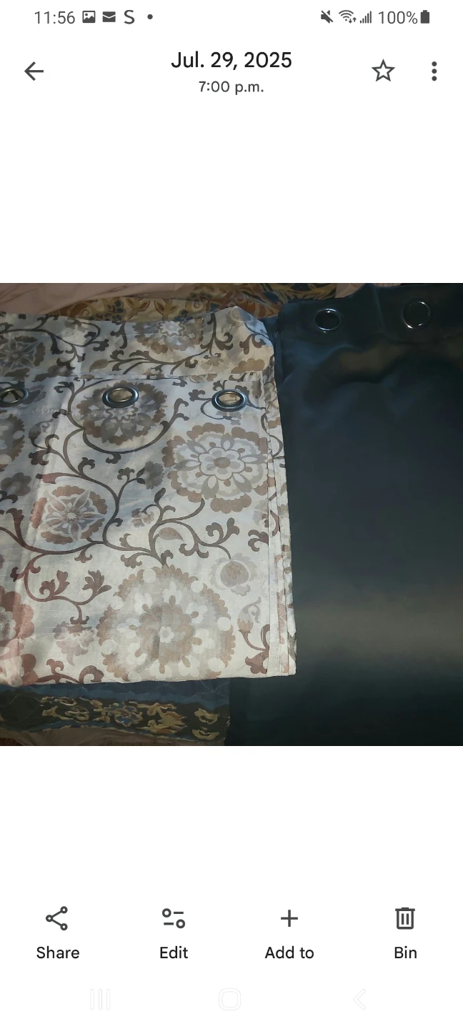Floral Print Grommet Curtains