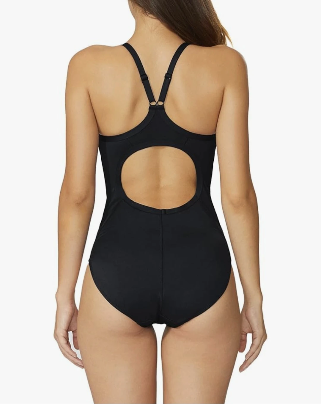 Black One-Piece Swimsuit with Cutout - photo 4