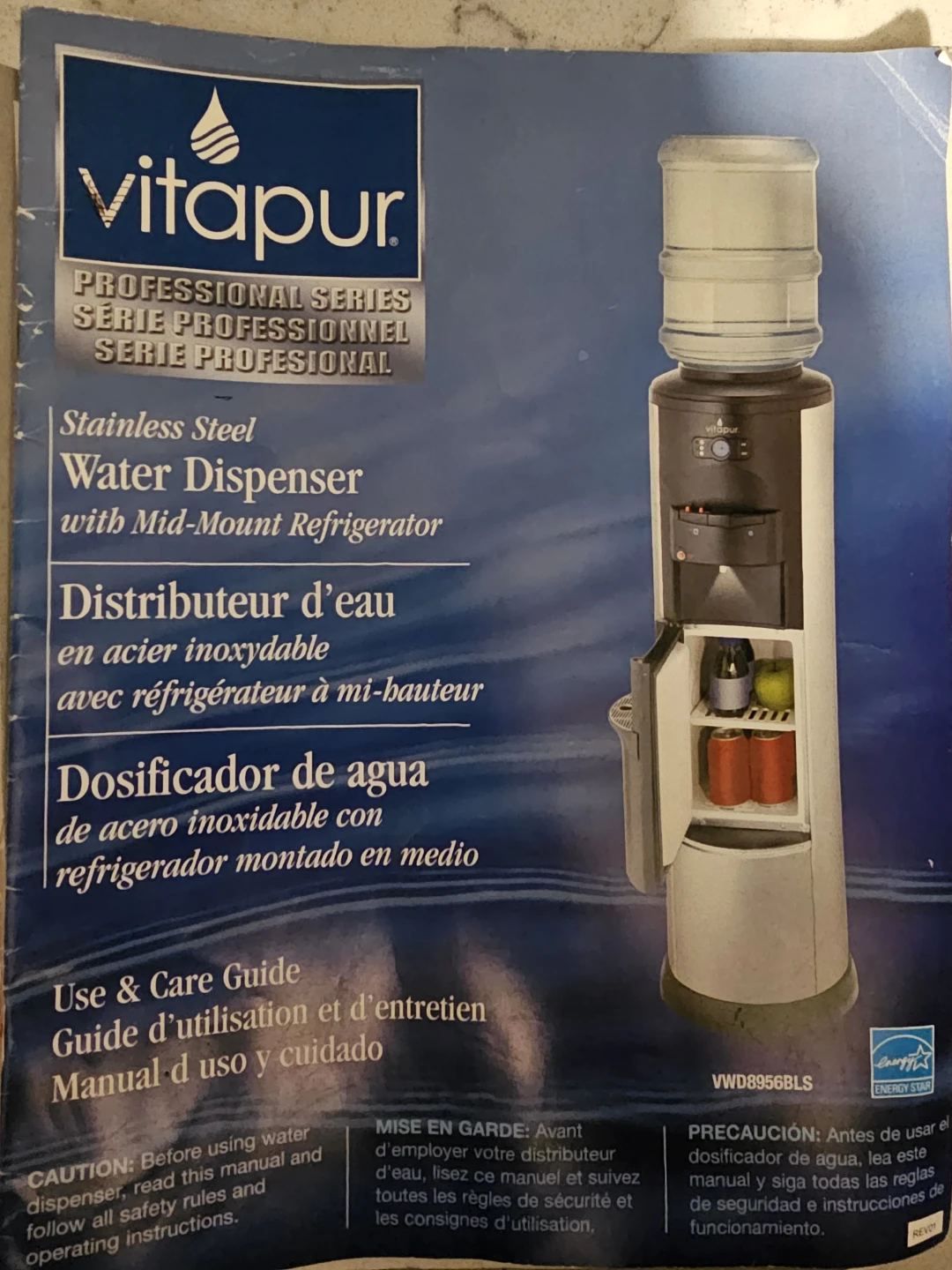 Vitapur Stainless Steel Water Dispenser with Refrigerator