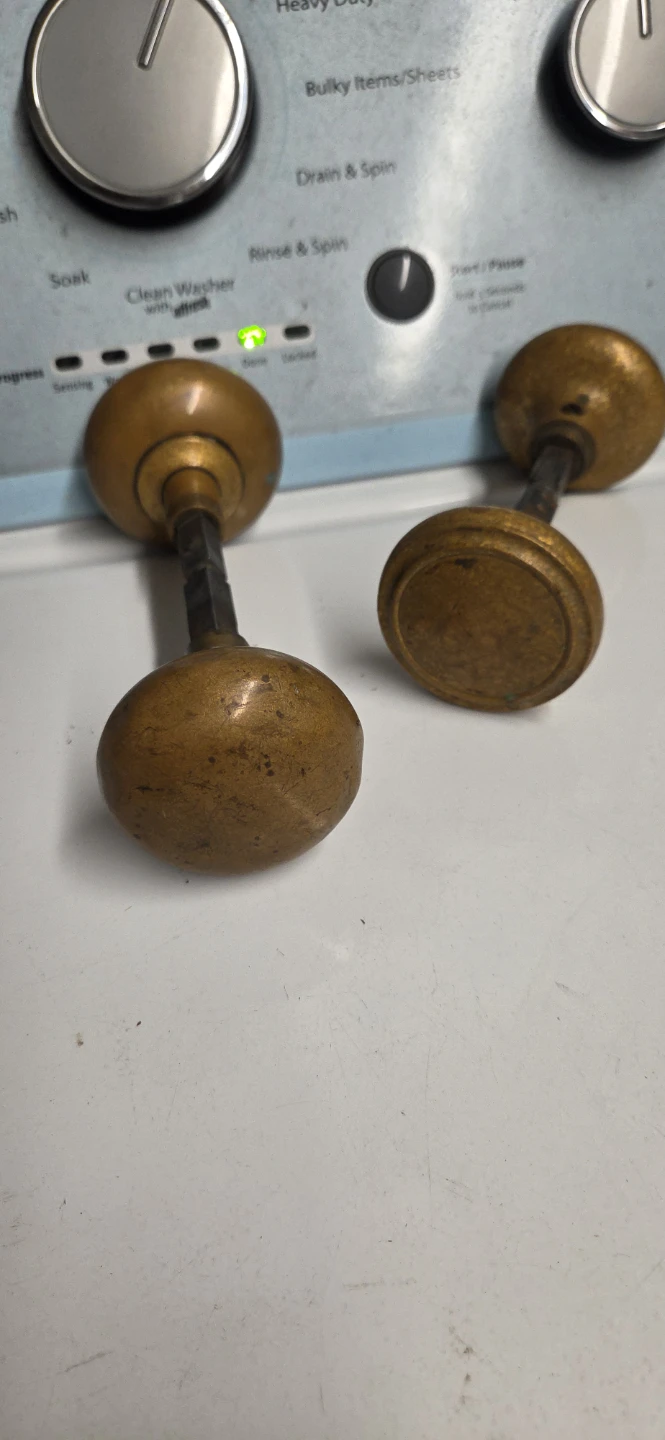 Vintage Brass Doorknob Set from Empire state building - photo 3