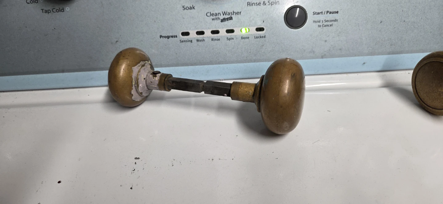 Vintage Brass Doorknob Set from Empire state building - photo 4