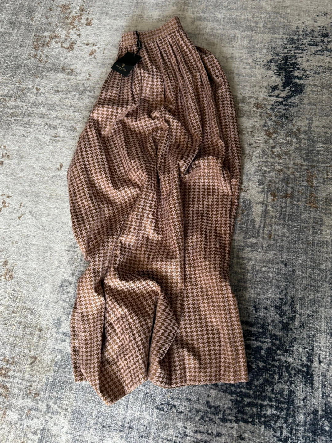 Massimo Dutti Houndstooth wide leg pants
