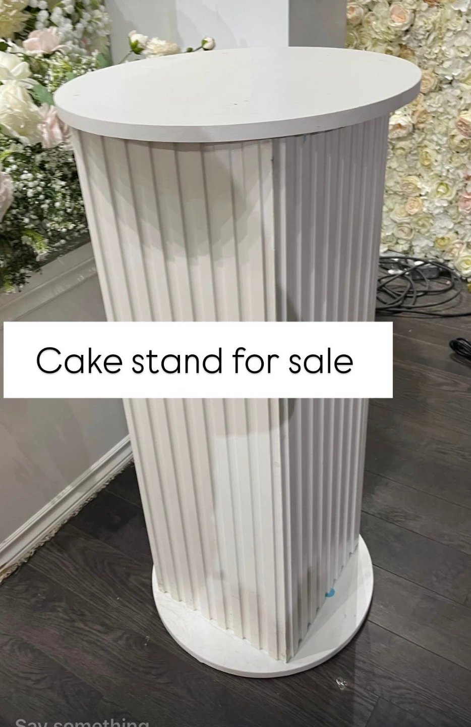White Fluted Cake Stand