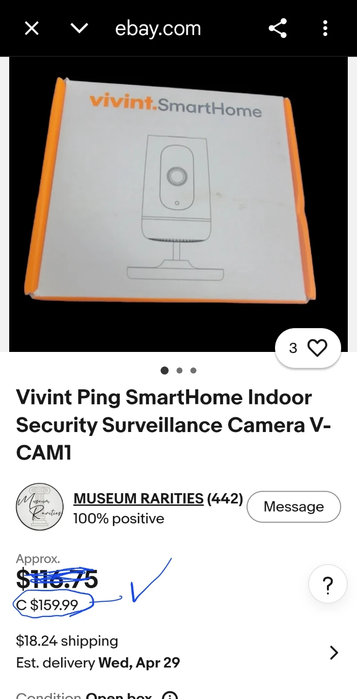 Vivint Ping SmartHome Indoor Security Camera - photo 3