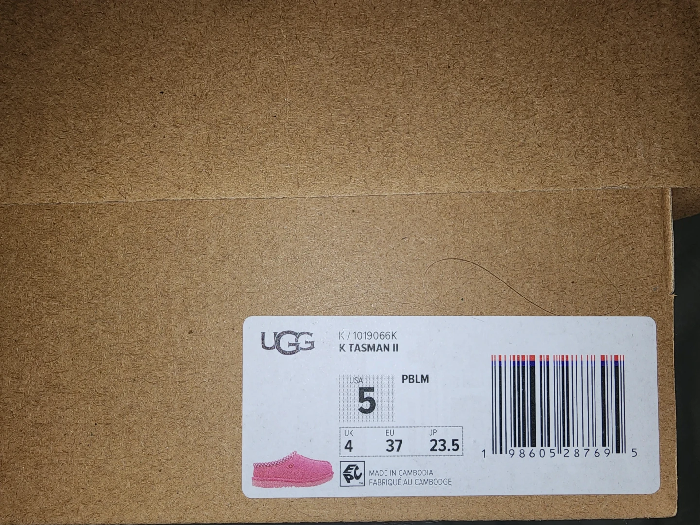 UGG K Tasman II Pink Slipper Shoes - Size 5 - photo 5