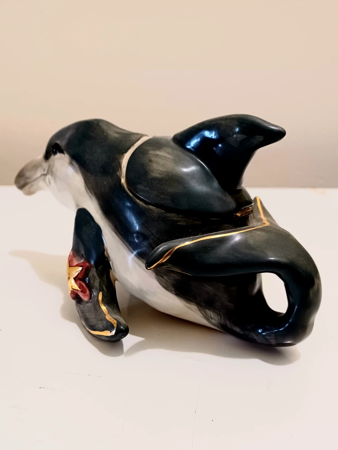 Vtg Hand Crafted Signed Heather Goldminc Dolphin - photo 3