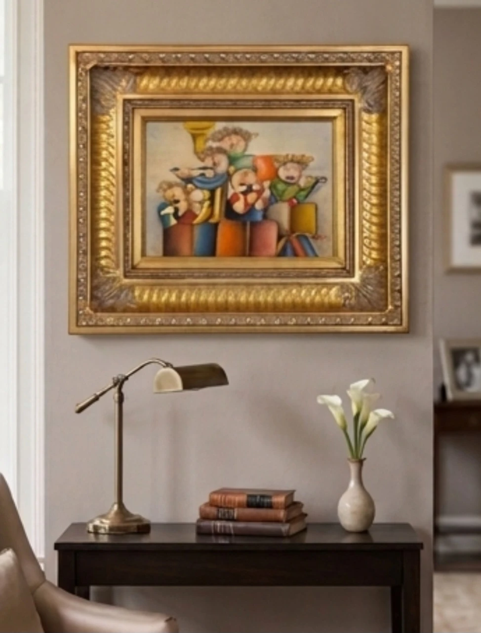 Framed Painting of Children